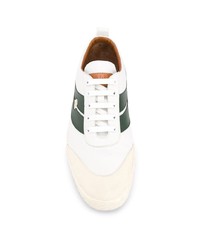 Sneakers basse in pelle bianche e verdi di Bally