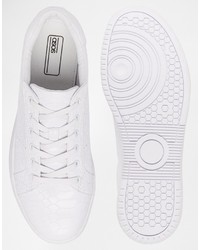 Sneakers basse in pelle bianche di Asos