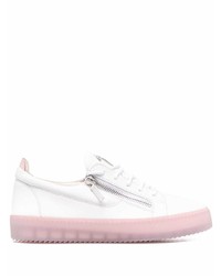 Sneakers basse in pelle bianche di Giuseppe Zanotti