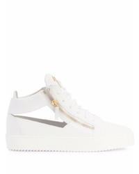 Sneakers basse in pelle bianche di Giuseppe Zanotti