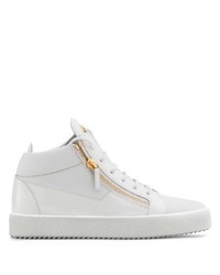 Sneakers basse in pelle bianche di Giuseppe Zanotti