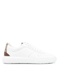Sneakers basse in pelle bianche di Herno