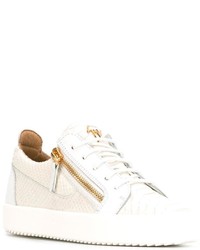 Sneakers basse in pelle bianche di Giuseppe Zanotti Design