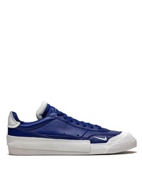 Sneakers basse in pelle blu scuro e bianche di Nike