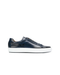 Sneakers basse in pelle blu scuro di BOSS HUGO BOSS