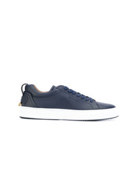 Sneakers basse in pelle blu scuro di Buscemi