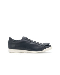 Sneakers basse in pelle blu scuro di Comme Des Garcons SHIRT