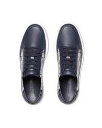 Sneakers basse in pelle blu scuro di Gucci