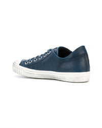 Sneakers basse in pelle blu scuro di Philippe Model