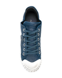 Sneakers basse in pelle blu scuro di Philippe Model