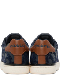 Sneakers basse in pelle blu scuro di Coach 1941