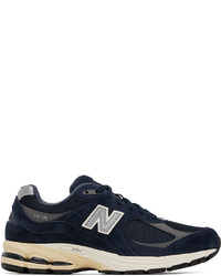 Sneakers basse in pelle blu scuro di New Balance