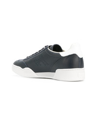 Sneakers basse in pelle blu scuro di Hogan