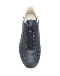 Sneakers basse in pelle blu scuro di Hogan