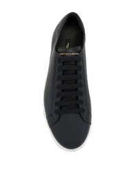Sneakers basse in pelle blu scuro di Dolce & Gabbana