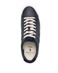 Sneakers basse in pelle blu scuro di Polo Ralph Lauren