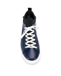 Sneakers basse in pelle blu scuro di DSQUARED2