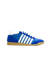 Sneakers basse in pelle blu di DSQUARED2