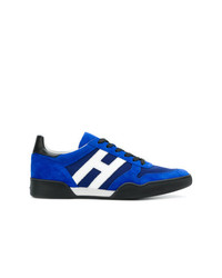 Sneakers basse in pelle blu di Hogan