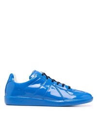 Sneakers basse in pelle blu di Maison Margiela