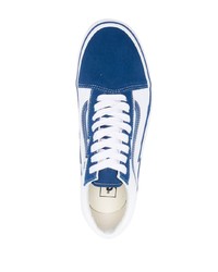 Sneakers basse in pelle blu di Vans