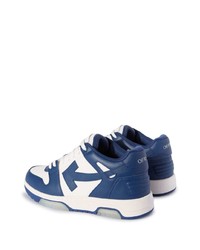 Sneakers basse in pelle blu di Off-White