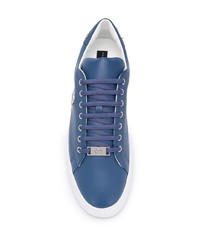 Sneakers basse in pelle blu di Philipp Plein
