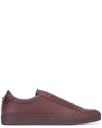 Sneakers basse in pelle bordeaux di Givenchy