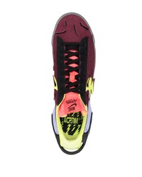 Sneakers basse in pelle bordeaux di Nike