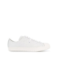 Sneakers basse in pelle con stampa serpente bianche di Whiteflags