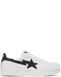 Sneakers basse in pelle con stelle bianche di BAPE