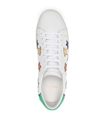 Sneakers basse in pelle con stelle bianche di Saint Laurent
