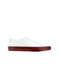 Sneakers basse in pelle decorate bianche di Common Projects
