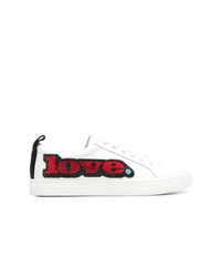 Sneakers basse in pelle decorate bianche di Marc Jacobs