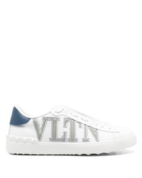 Sneakers basse in pelle decorate bianche di Valentino Garavani