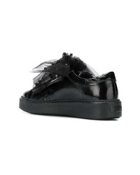 Sneakers basse in pelle decorate nere di Tosca Blu