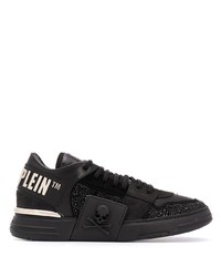 Sneakers basse in pelle decorate nere di Philipp Plein