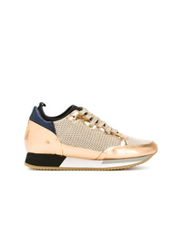 Sneakers basse in pelle dorate di Philippe Model