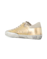 Sneakers basse in pelle dorate di Golden Goose Deluxe Brand