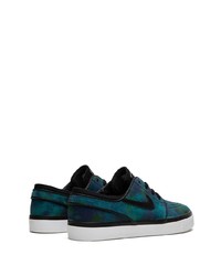 Sneakers basse in pelle effetto tie-dye blu scuro di Nike