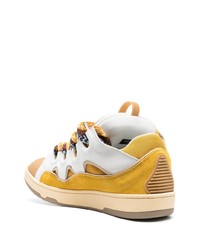 Sneakers basse in pelle gialle di Lanvin