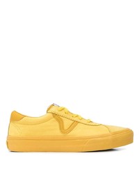 Sneakers basse in pelle gialle di Vans