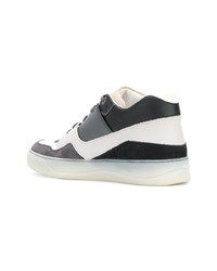 Sneakers basse in pelle grigie di Lanvin