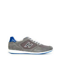 Sneakers basse in pelle grigie di Hogan