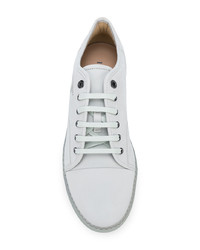 Sneakers basse in pelle grigie di Lanvin