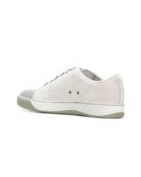 Sneakers basse in pelle grigie di Lanvin