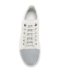 Sneakers basse in pelle grigie di Lanvin