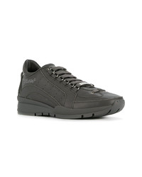 Sneakers basse in pelle grigio scuro di DSQUARED2