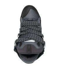 Sneakers basse in pelle grigio scuro di Lanvin