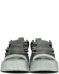 Sneakers basse in pelle grigio scuro di Boris Bidjan Saberi